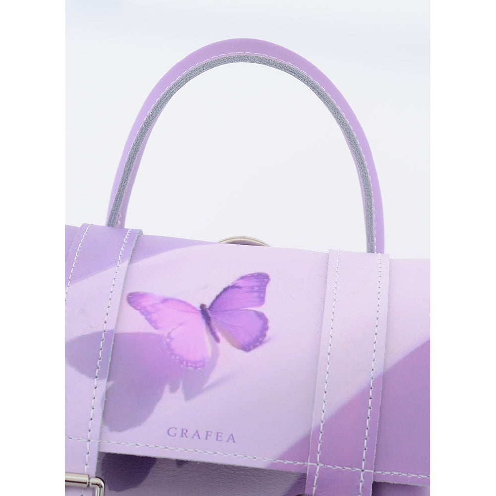 HARI II LILAC BUTTERFLY - Leather Backpack – GRAFEA display picture 1