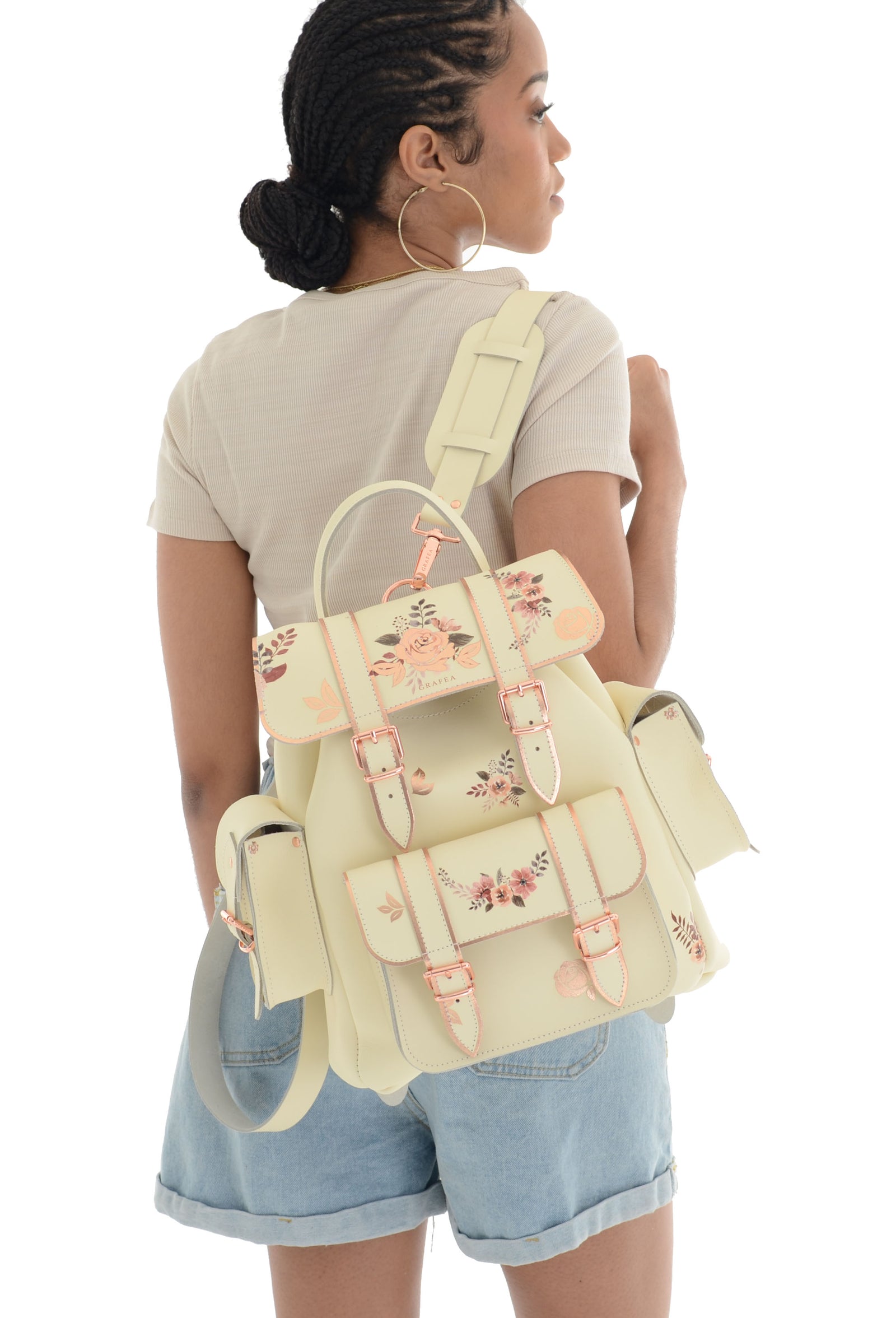 HARI II PORCELAIN Leather Backpack GRAFEA