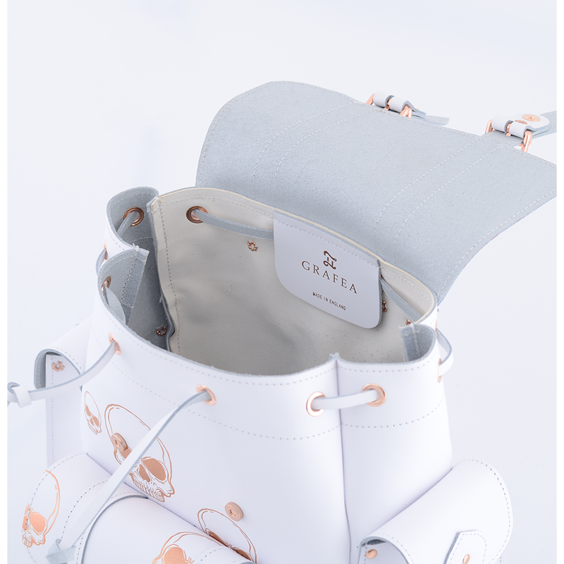 HARI II WHITE ROSE GOLD SKULLS