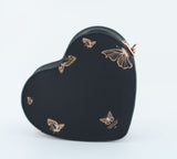 HEART SATCHEL ROSE GOLD BUTTERFLIES