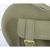 HEART SATCHEL SUEDE OLIVE