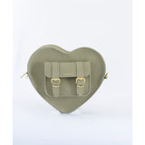 HEART SATCHEL SUEDE OLIVE