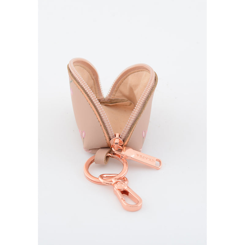 KEYRING PURSE BROWN KIMONO