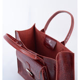LANA CROC VINTAGE BURGUNDY