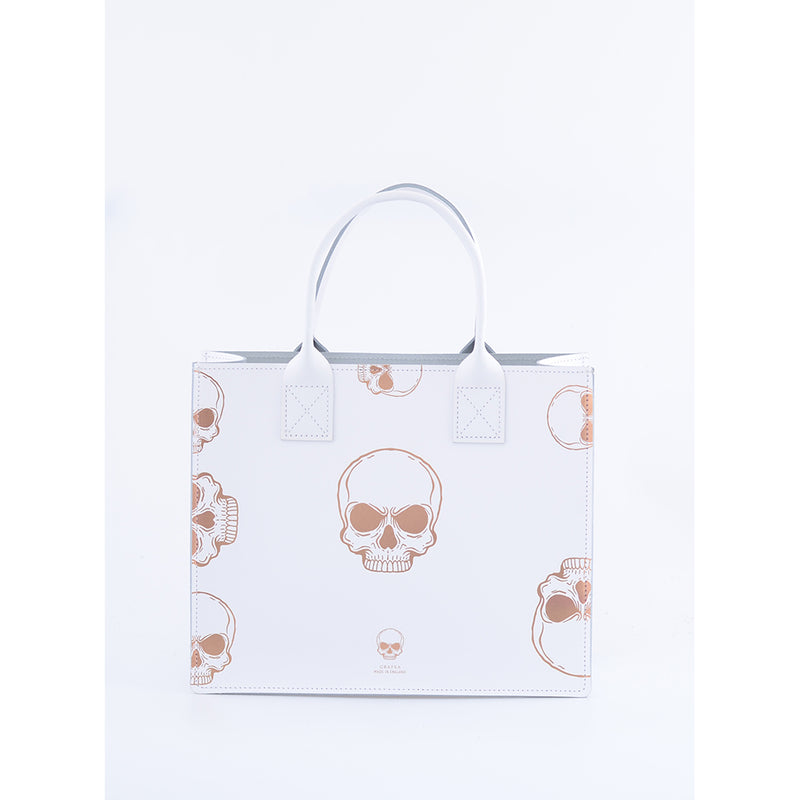 LANA WHITE ROSE GOLD SKULLS
