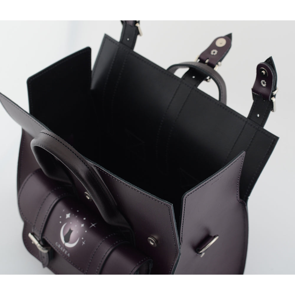 LUNA BLACK CAT- Womens Leather Shoulder Bag – GRAFEA