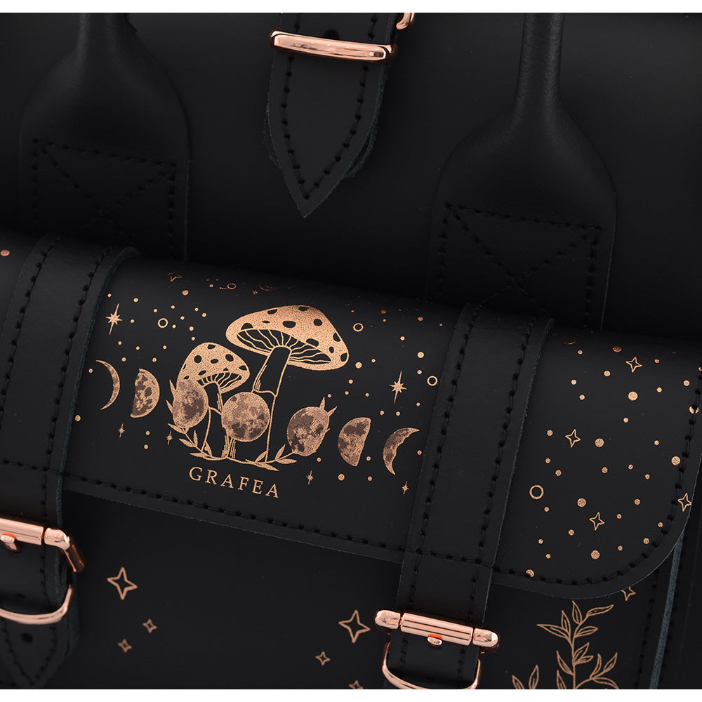 LUNA MUSHROOM MOON Womens Leather Shoulder Bag – GRAFEA display picture 1