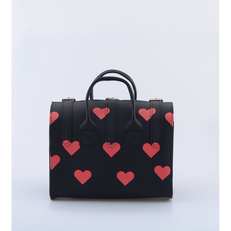 LUNA RED HEARTS II - Womens Leather Shoulder Bag – GRAFEA
