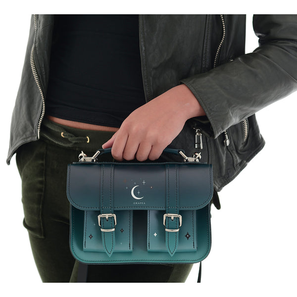 MICRO GREEN MOON - Mini Leather Satchel – GRAFEA