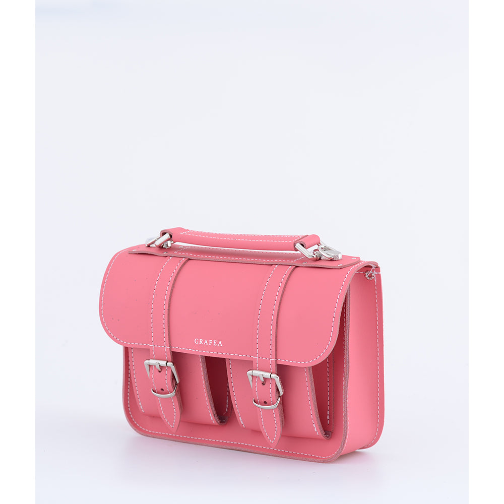 MICRO HOT PINK- Mini Leather Satchel – GRAFEA