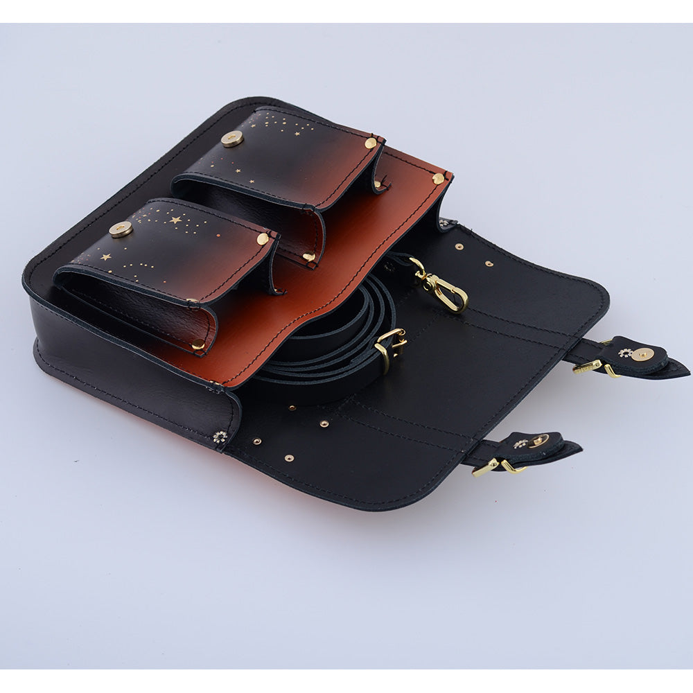MICRO ORANGE MOON - Mini Leather Satchel – GRAFEA