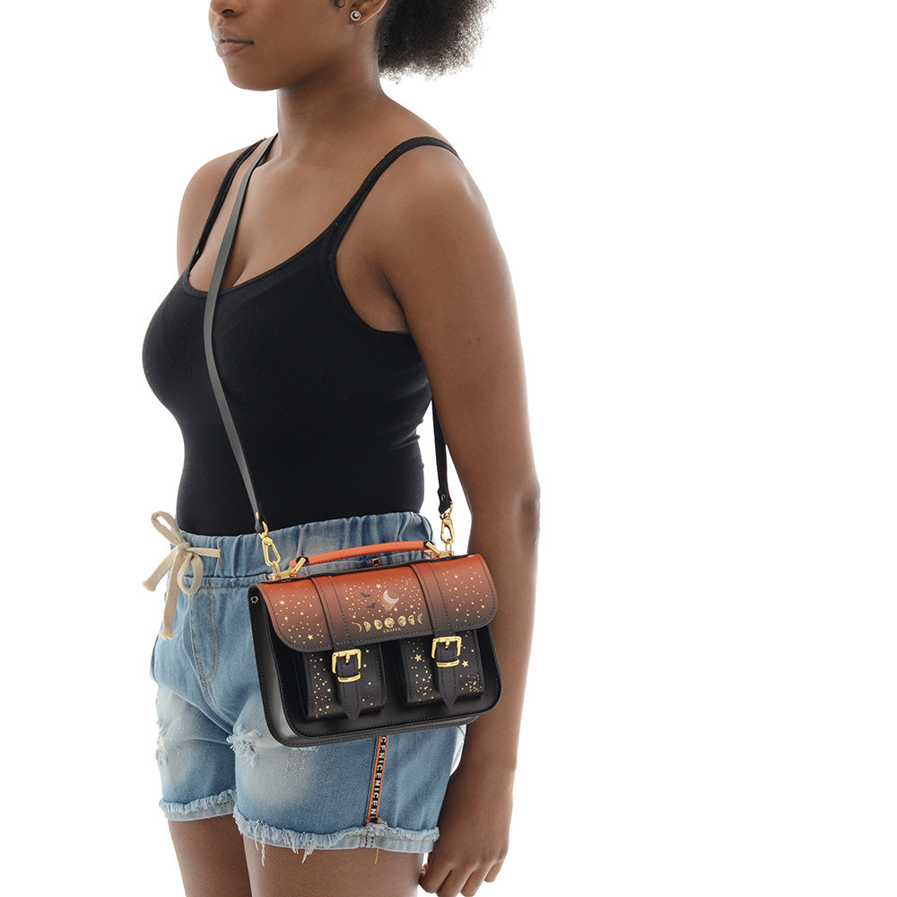 MICRO ORANGE MOON - Mini Leather Satchel – GRAFEA