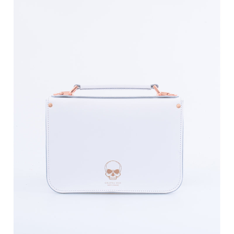 MICRO WHITE ROSE GOLD SKULLS