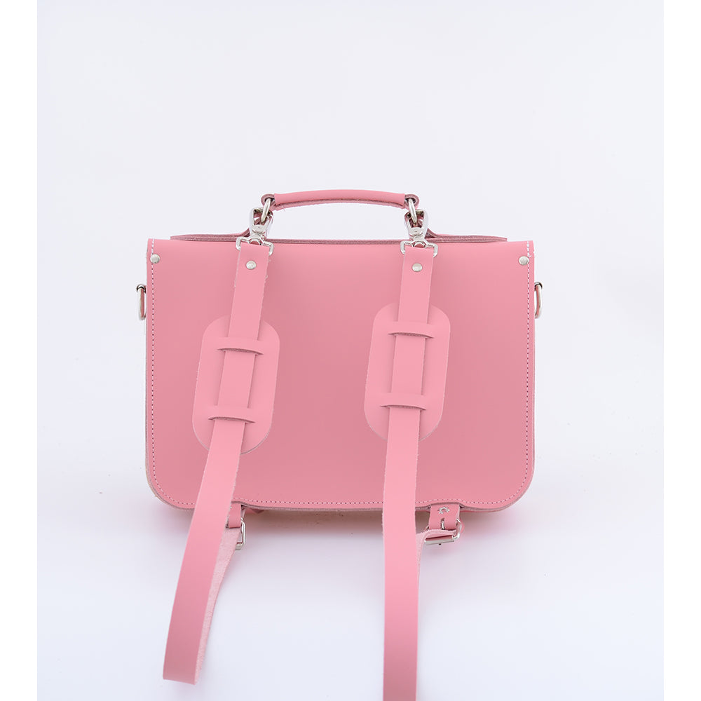 MIDI PINK leather backpack – GRAFEA display picture 3