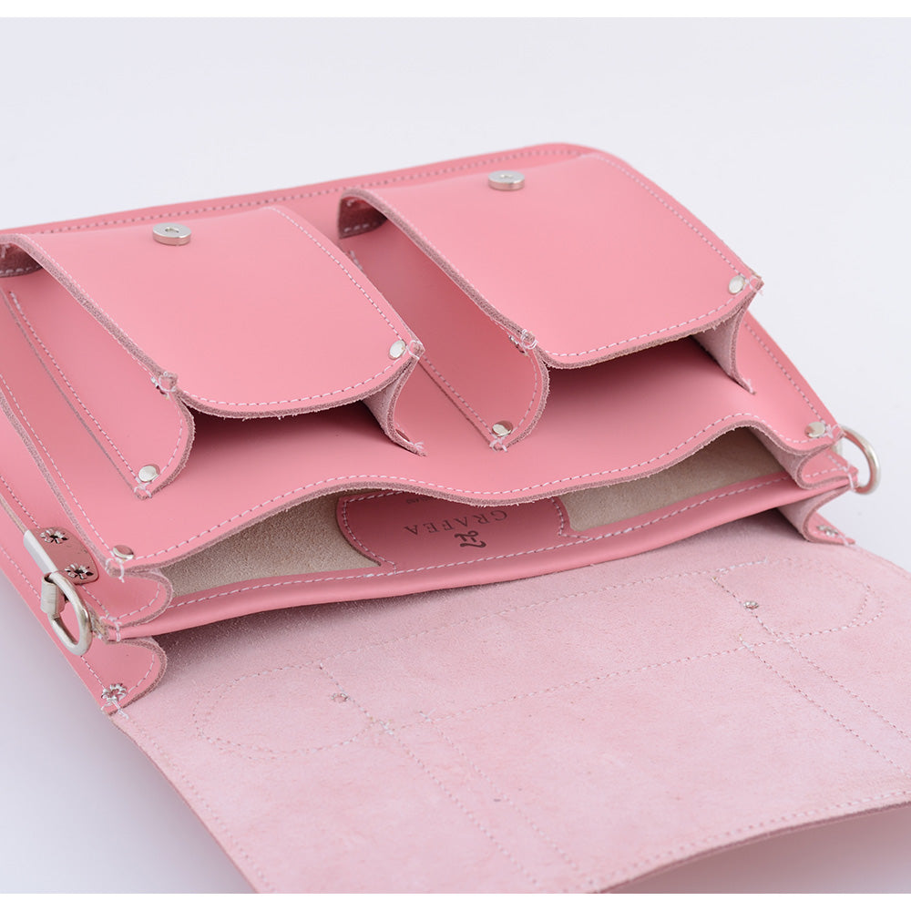 MIDI PINK leather backpack – GRAFEA