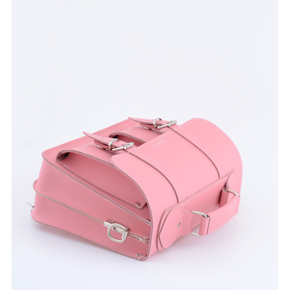 MIDI PINK leather backpack – GRAFEA