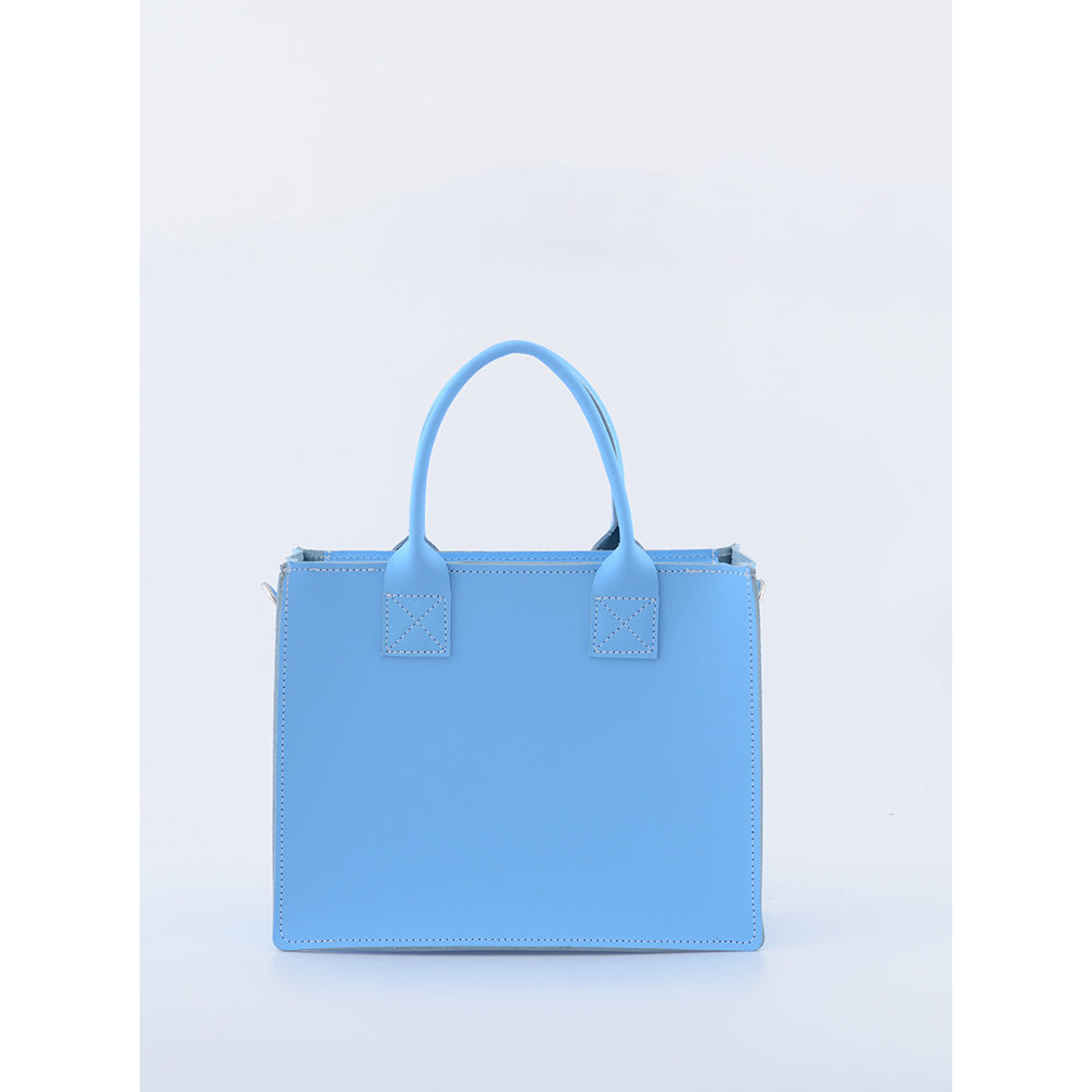 MINI LANA SMURF BLUE-small Leather Tote – GRAFEA