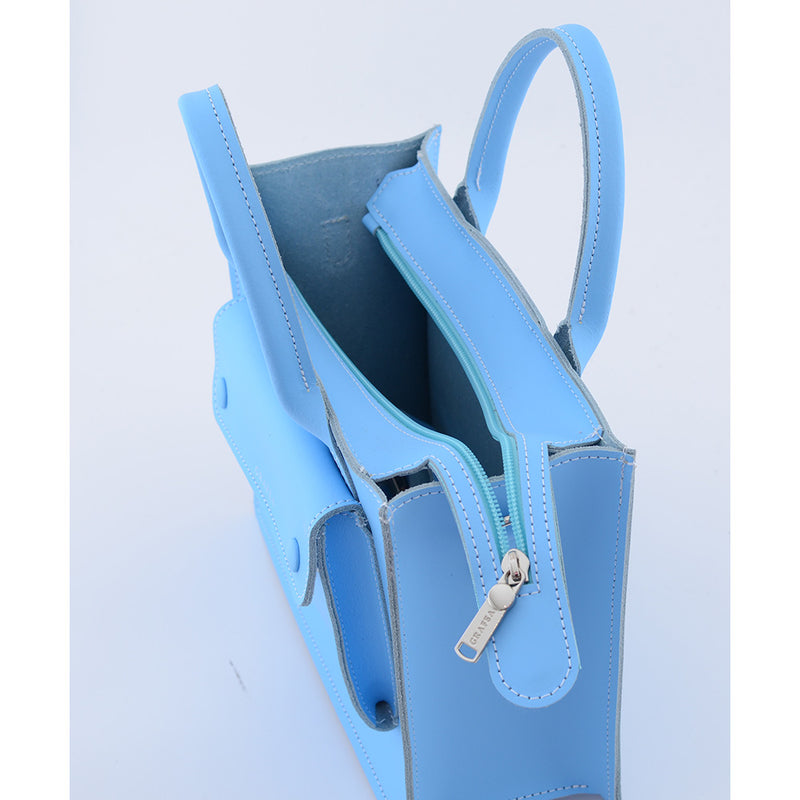 MINI LANA SMURF BLUE-small Leather Tote – GRAFEA