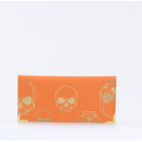 ORANGE GOLD SKULLS WALLET