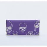 PURPLE SILVER SKULLS WALLET
