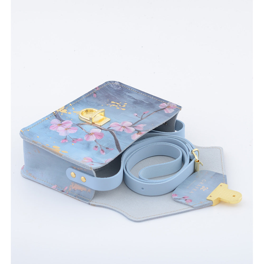 SMALL CROSSBODY CHERRY BLOSSOM- Leather Shoulder Bag – GRAFEA