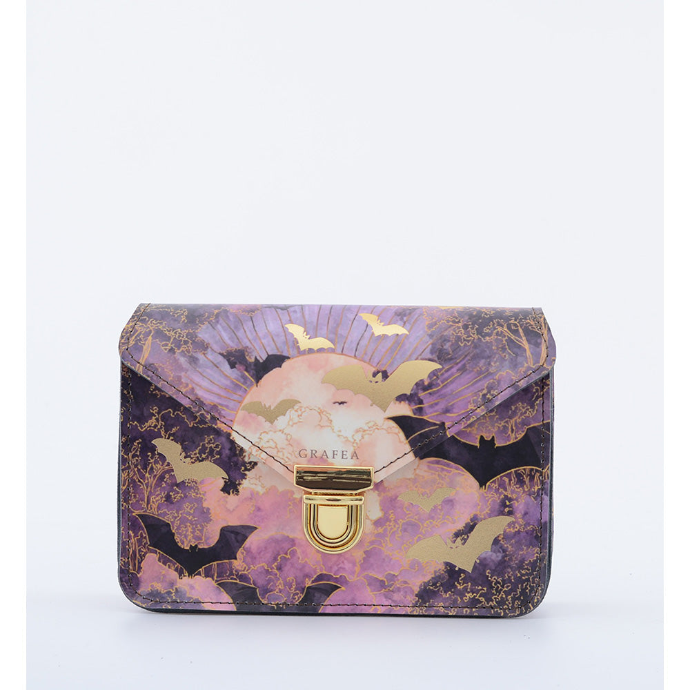 SMALL CROSSBODY GOLD BATS- Leather Shoulder Bag – GRAFEA