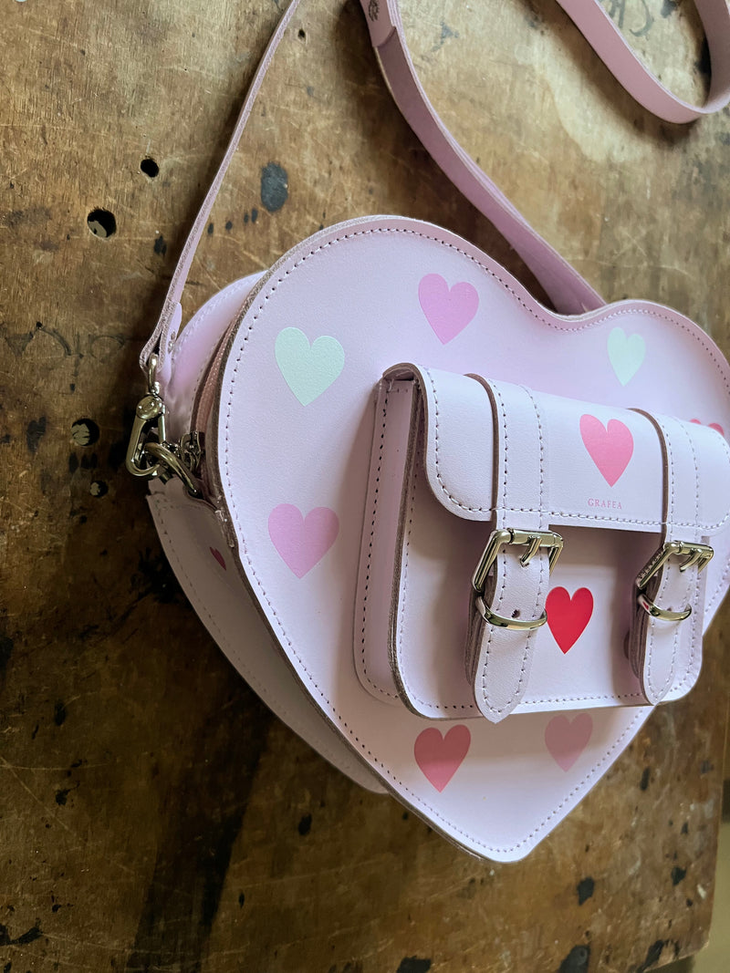 HEART SATCHEL HEARTS PINK