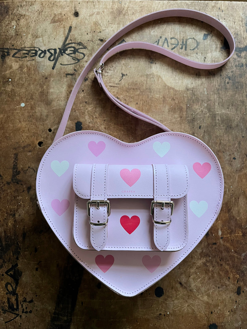 Dr. Martens Leather Heart Shaped Bag Pink