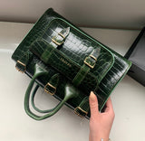 LUNA DARK GREEN CROC