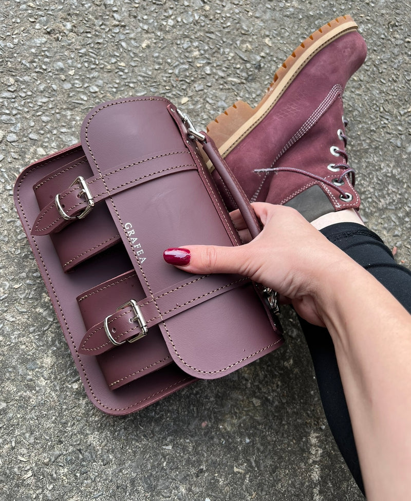 MICRO WINE- Mini Leather Satchel – GRAFEA