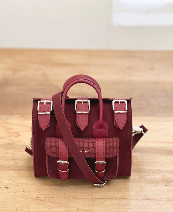 LUNA SMALL SUEDE MULBERRY