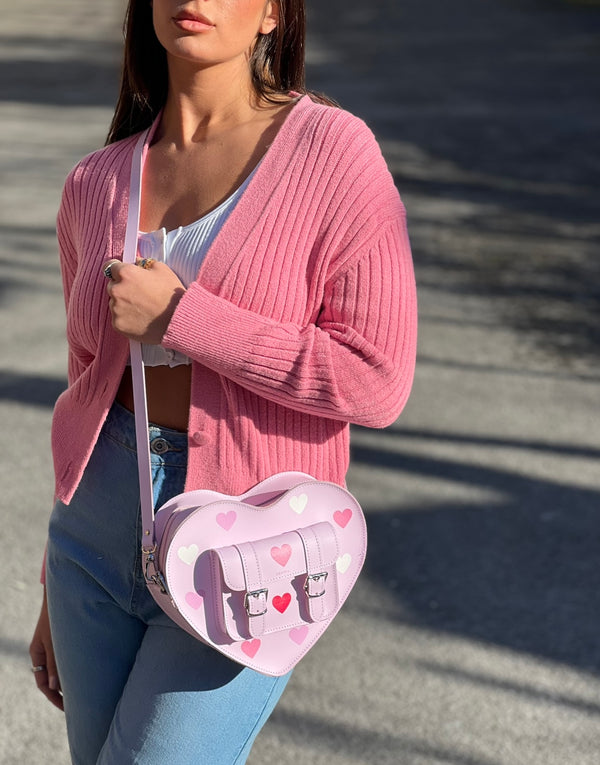 HEART SATCHEL HEARTS PINK
