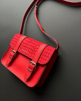 MINI SATCHEL SUEDE RED