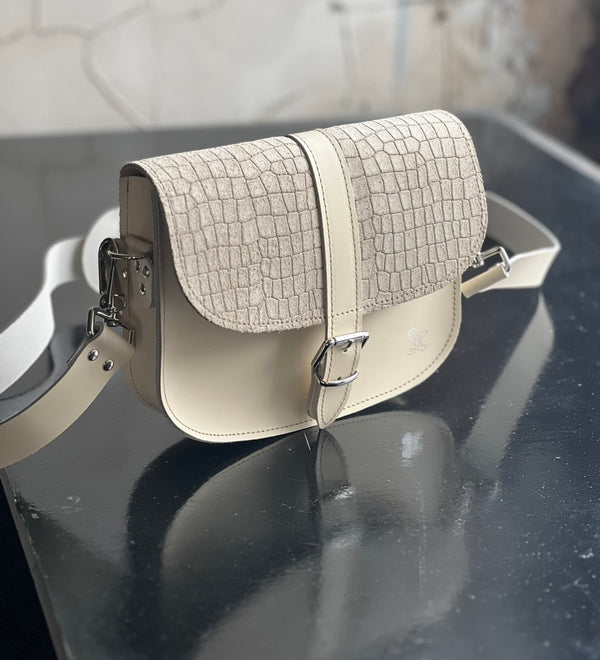 CROSS BODY SUEDE IVORY