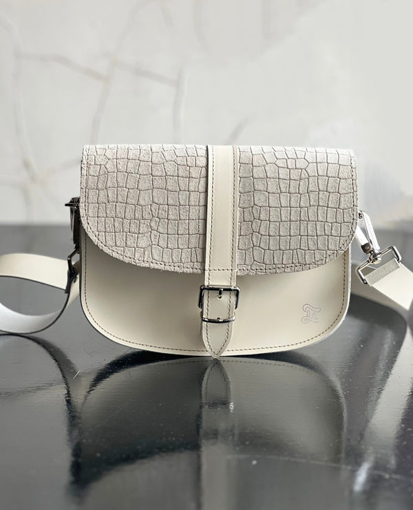 CROSS BODY SUEDE IVORY