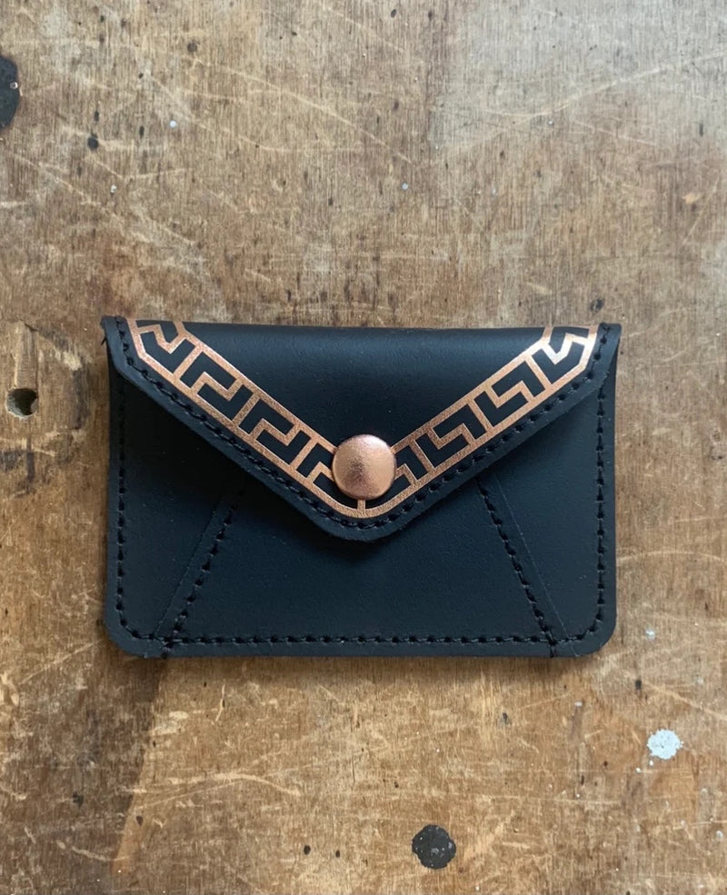 Blue/Black Leather Cardholder Wallet