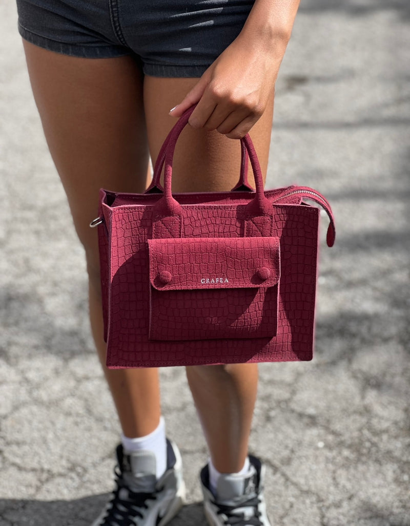 MINI LANA SUEDE MULBERRY