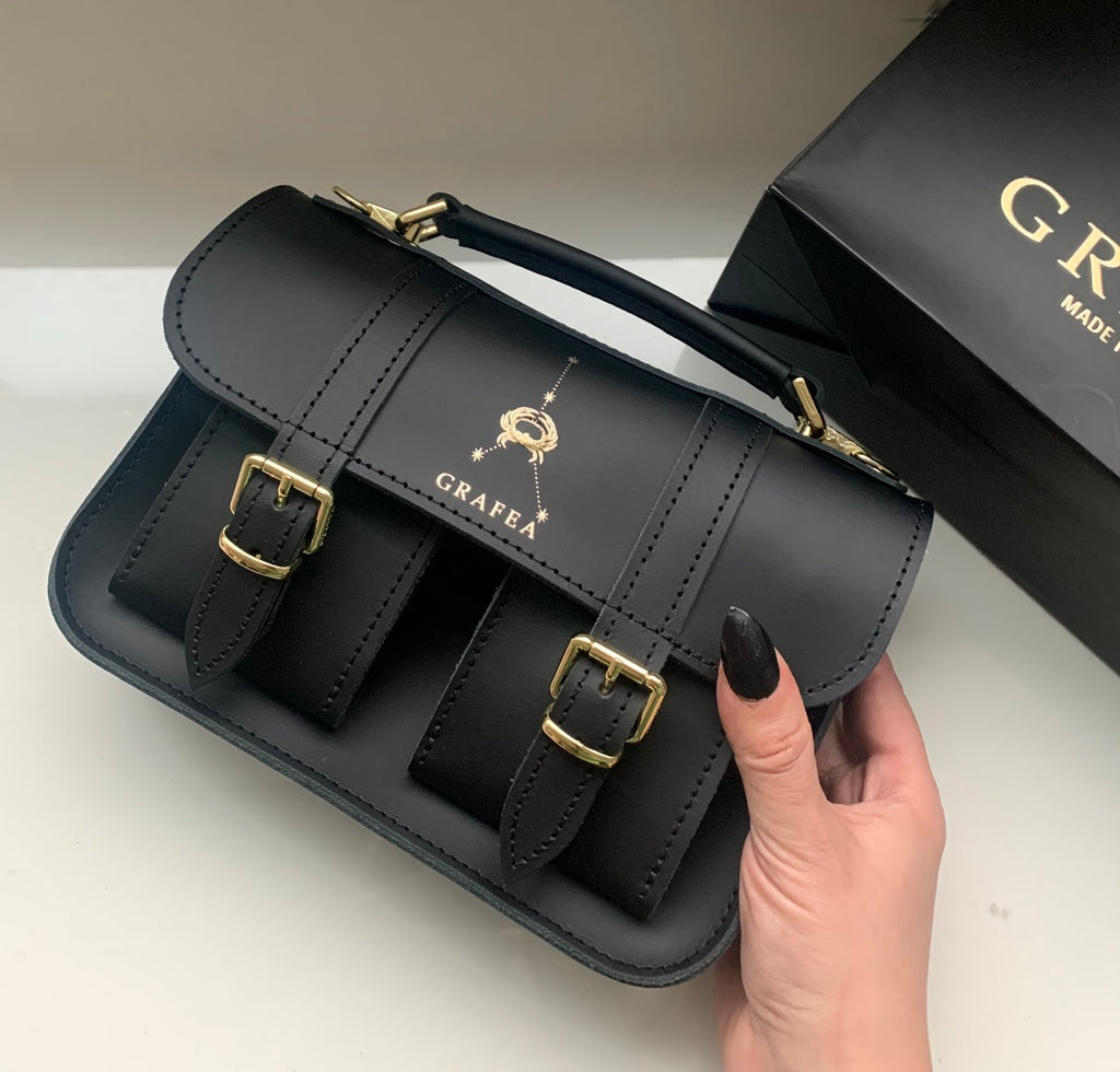 MICRO CANCER ZODIAC Mini Leather Satchel GRAFEA