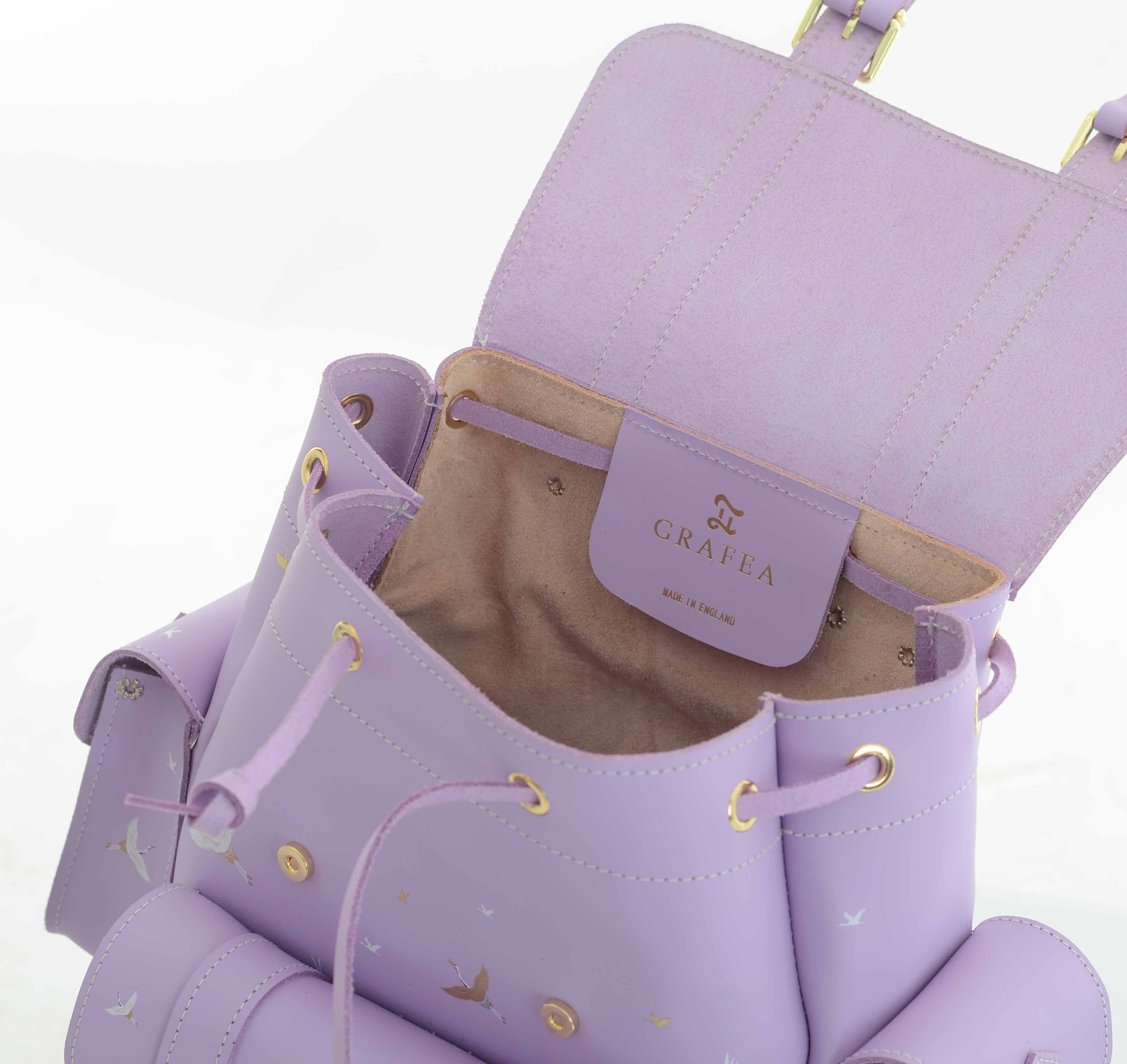 HARI II CRANES - Leather Backpack – GRAFEA