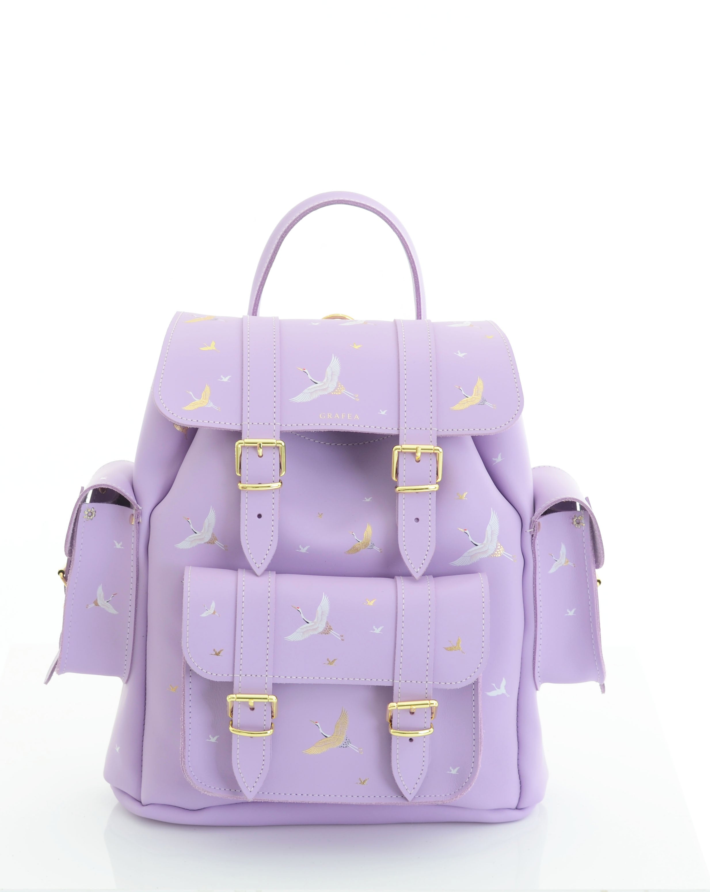HARI II CRANES - Leather Backpack – GRAFEA