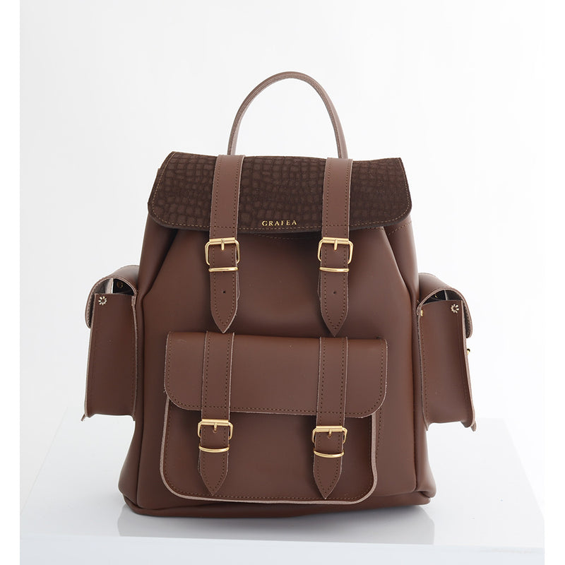 bubilian leather backpack_choco HARI II DARK CHOCOLATE