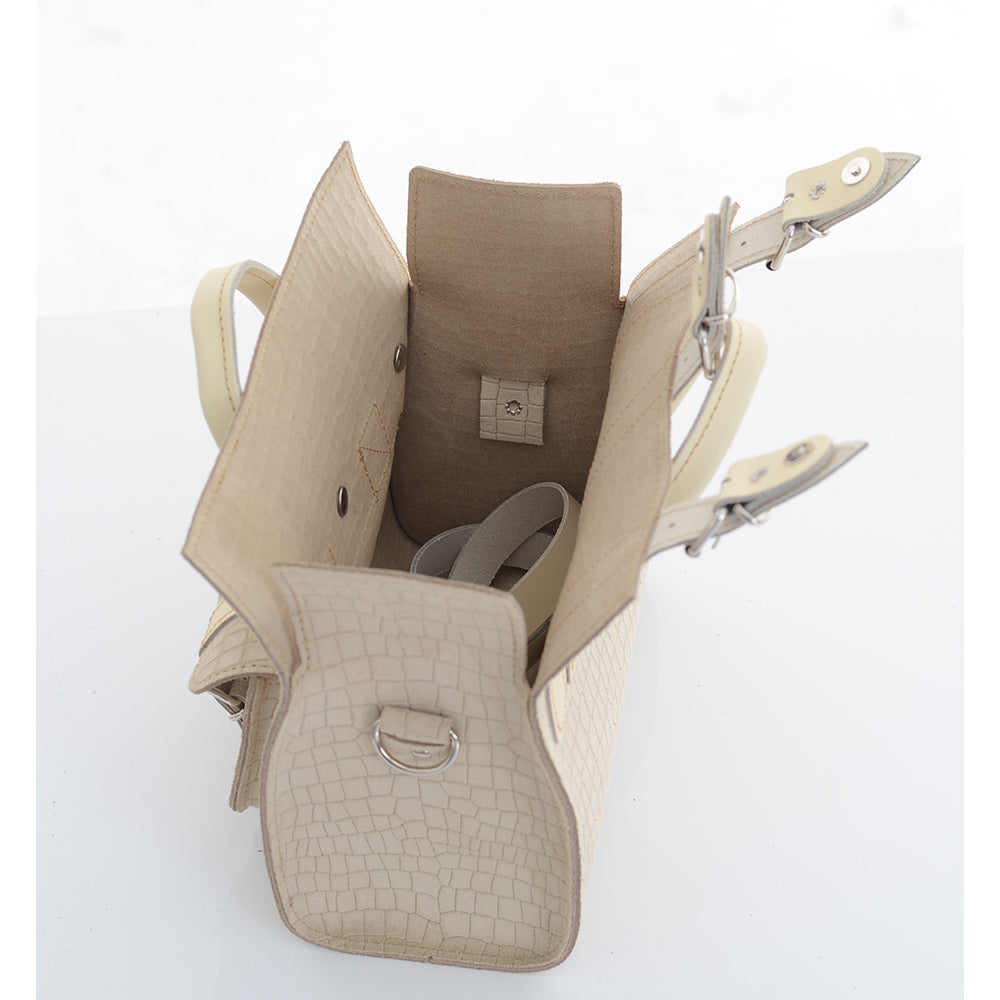 LUNA SMALL SUEDE IVORY- Leather Shoulder Bag – GRAFEA