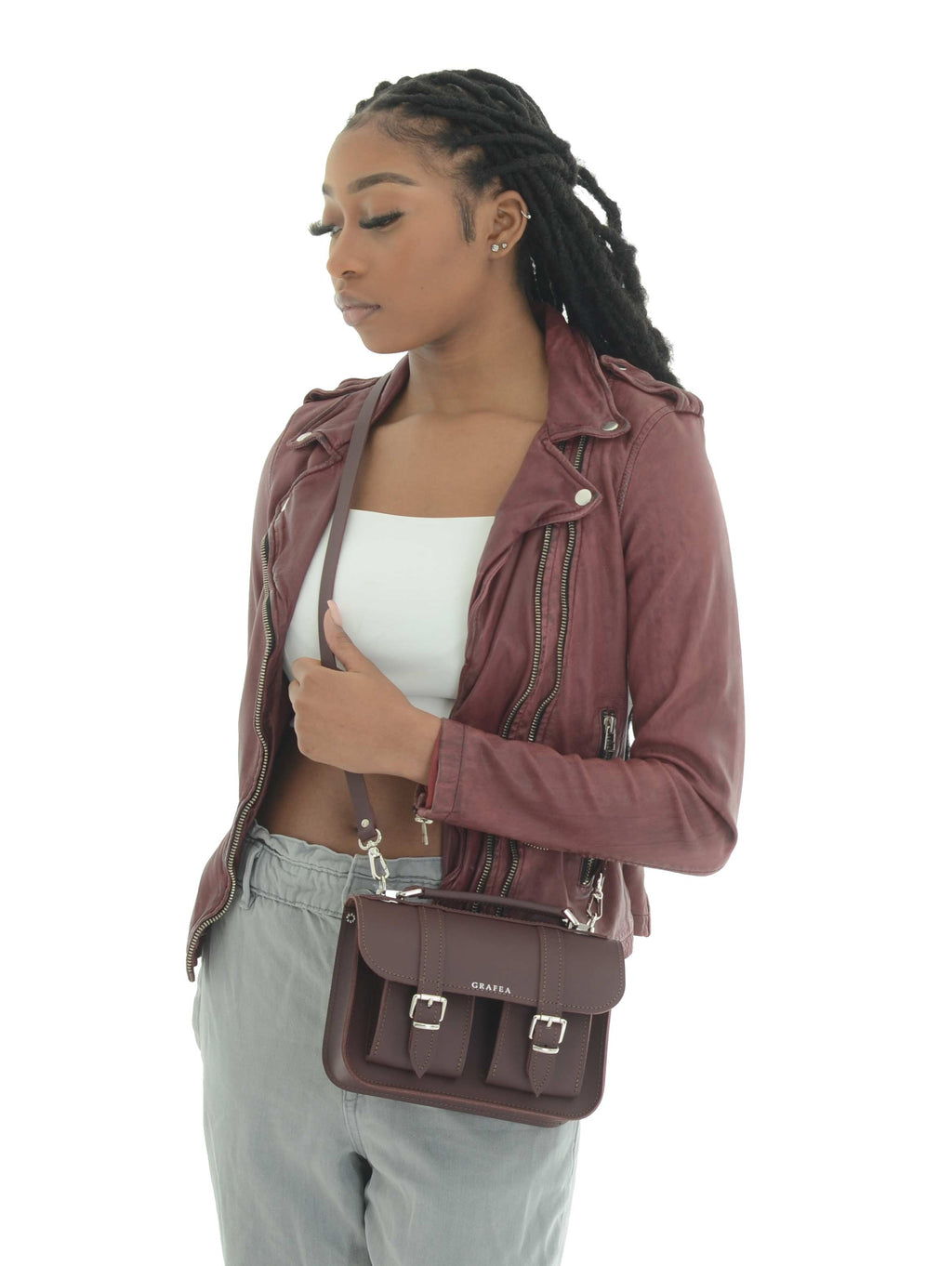 MICRO WINE- Mini Leather Satchel – GRAFEA