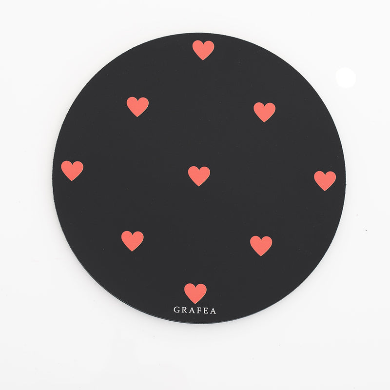 RED HEARTS MOUSE PAD