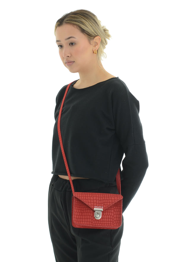 SMALL CROSSBODY CAP FLOWER - Leather Shoulder Bag – GRAFEA