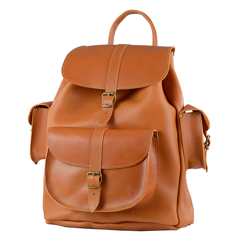 caramel leather backpack purse Upstate Promise Faux In Camel Crafted from full grain leather ACTOR CARAMEL- Leather Backpack