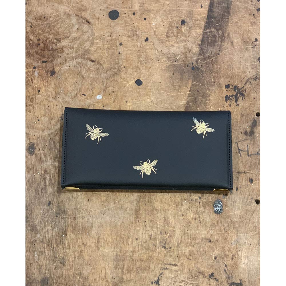 BEE WALLET - Black Leather Wallet – GRAFEA