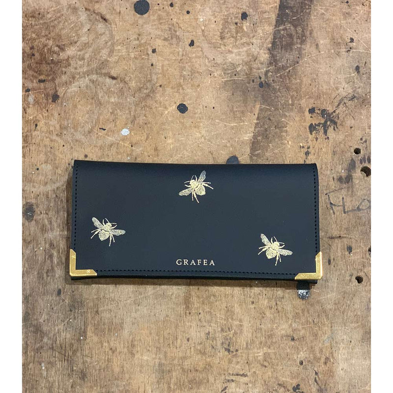 BEE WALLET Black Leather Wallet GRAFEA
