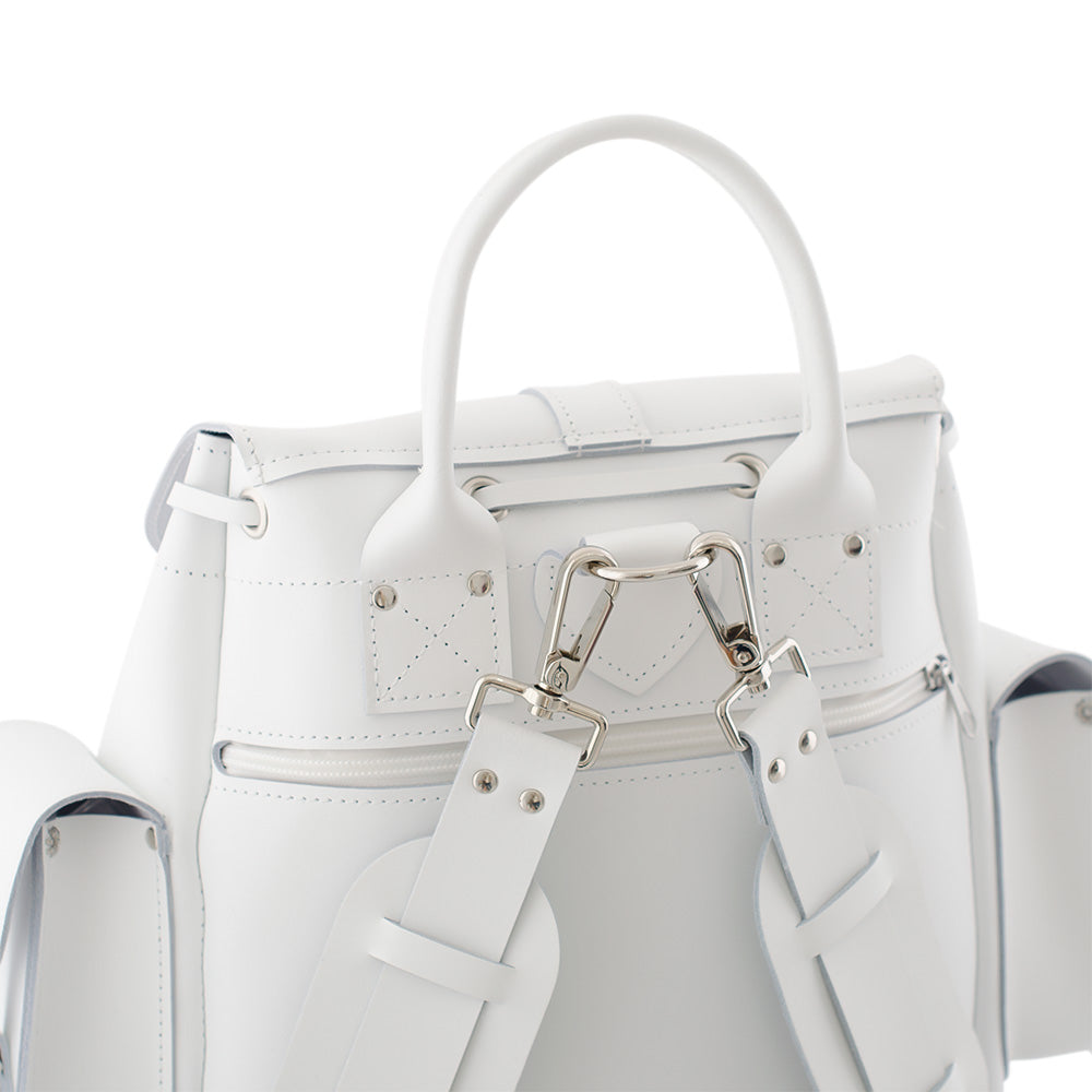 BIANCA - White Leather Backpack – GRAFEA display picture 1