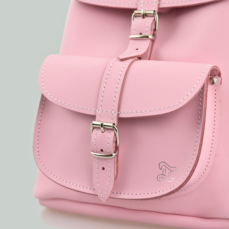 baby pink leather backpack BUBBLE
